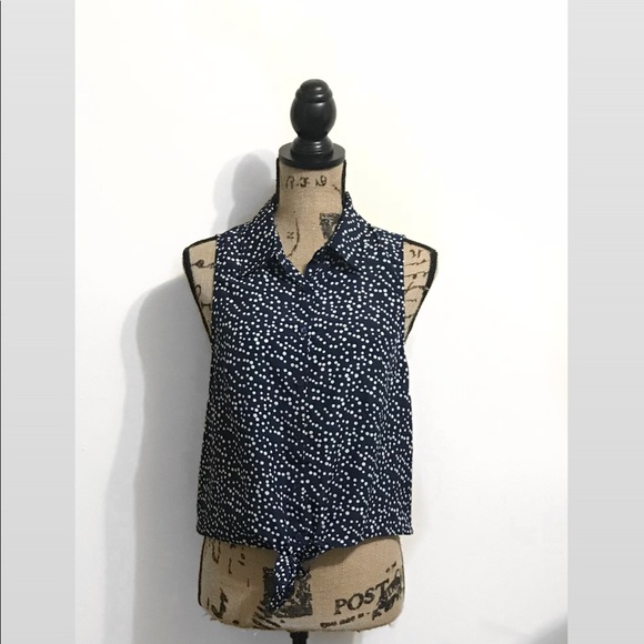 Urban Outfitters Tops - UO | SPARKLE & FADE- Polka Dot Tie Front Top